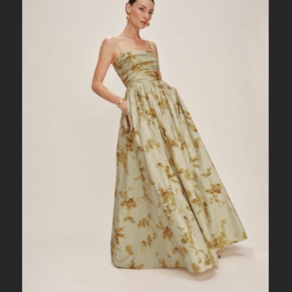 Reformation Dresses & Skirts - Reformation Gold Strapless Maxi Gown for Weddings